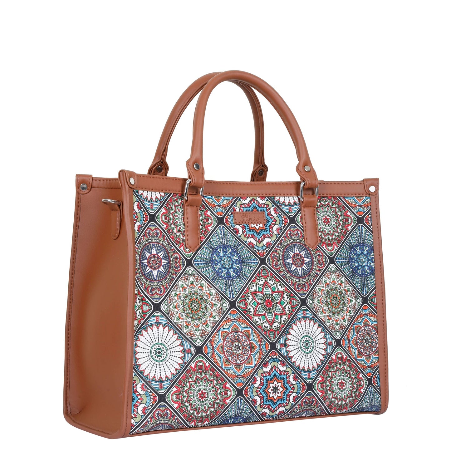 Women’s Multicolor Laptop Handbags with Vegan Leather Trim – Wholesale