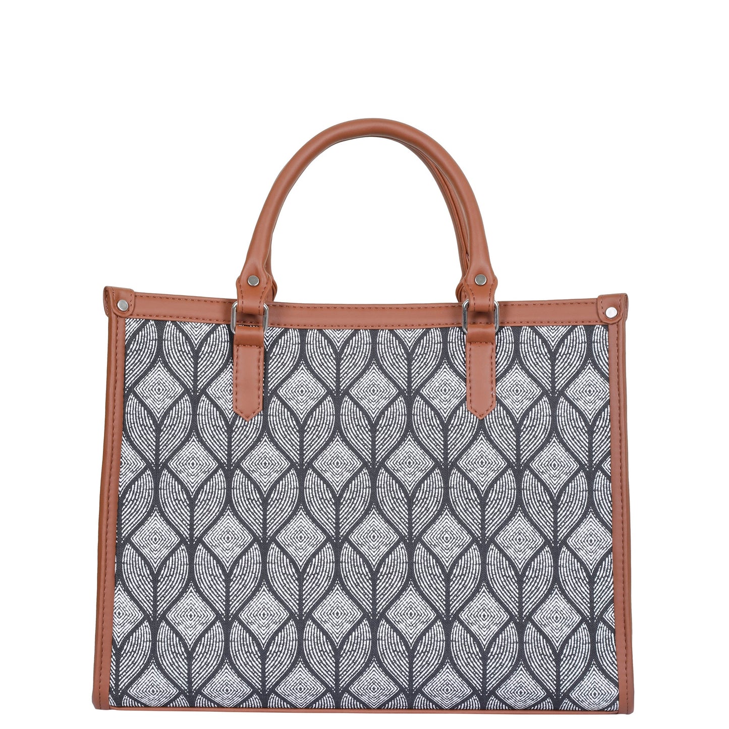 Women’s Monochrome Laptop Handbags with Vegan Leather Trim – Wholesale