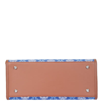 Wholesale Blue Hand Printed Laptop Bag – Shoulder Purse for Ladies’ Everyday & Office Use