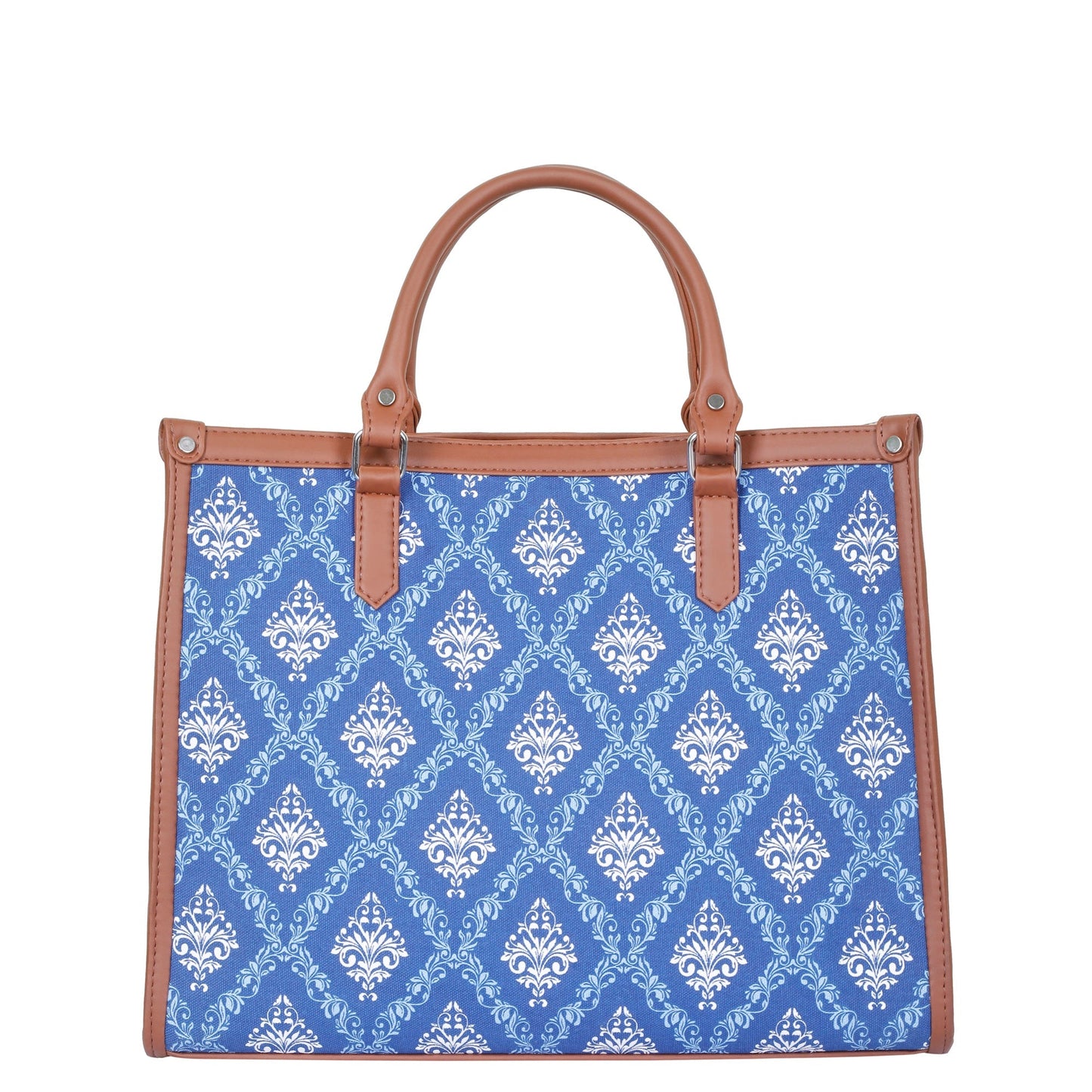 Wholesale Blue Hand Printed Laptop Bag – Shoulder Purse for Ladies’ Everyday & Office Use