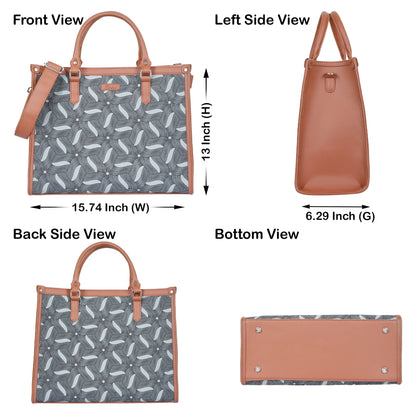 Women’s Olive Laptop Handbags with Vegan Leather Trim – Wholesale