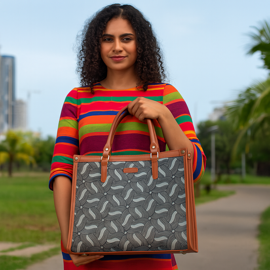 Women’s Olive Laptop Handbags with Vegan Leather Trim – Wholesale