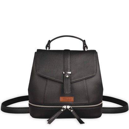 Black Vegan Leather Backpack Purse for Women – Wholesale Handbag & Shoulder Bag for Work