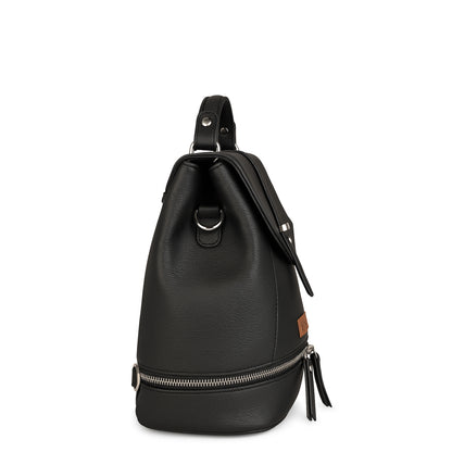 Black Vegan Leather Backpack Purse for Women – Wholesale Handbag & Shoulder Bag for Work