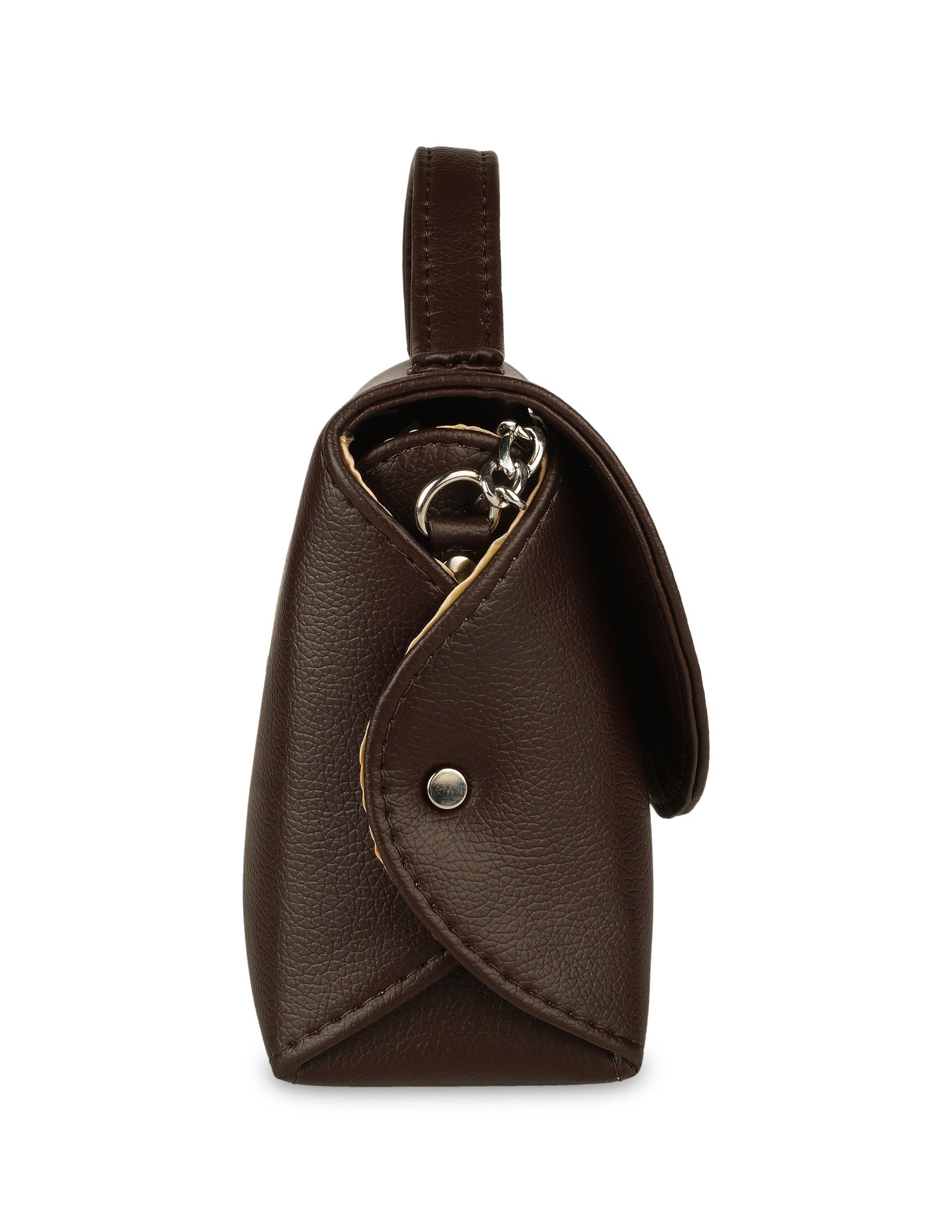 Women’s Brown Vegan Leather Crossbody Sling Bag in Wholesale – Shoulder Handbag