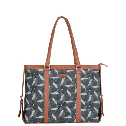 Women’s Olive Laptop Tote Bags with Vegan Leather Trim – Wholesale