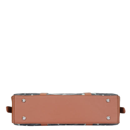 Women’s Olive Laptop Tote Bags with Vegan Leather Trim – Wholesale