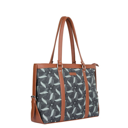 Women’s Olive Laptop Tote Bags with Vegan Leather Trim – Wholesale
