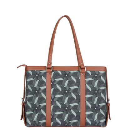 Women’s Olive Laptop Tote Bags with Vegan Leather Trim – Wholesale