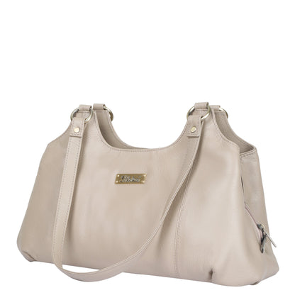 Taupe Genuine Leather Satchel Shoulder Bag Wholesale for Women – Handbag for Work, Travel & Daily Use