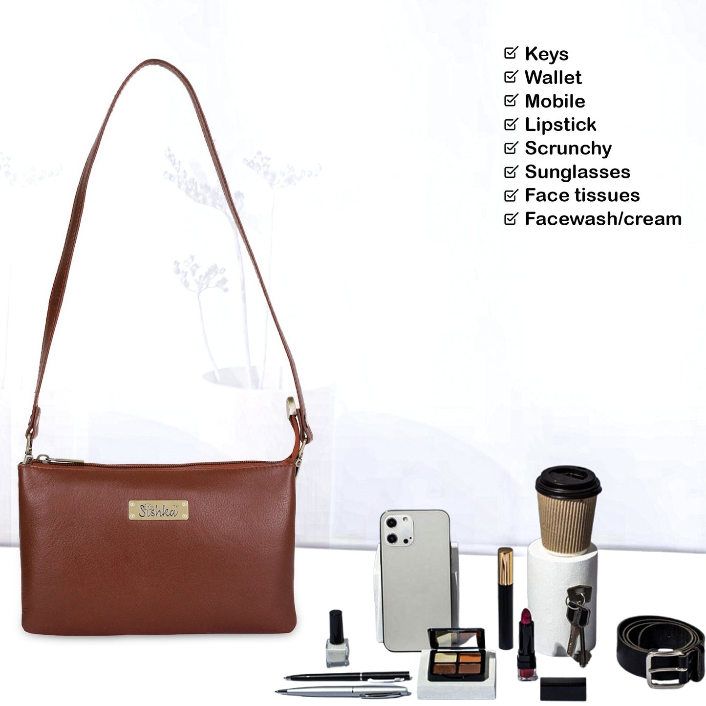 Brown Genuine Leather Crossbody Shoulder Bag Wholesale  for Women – Elegant Crossover Shoulder Purse
