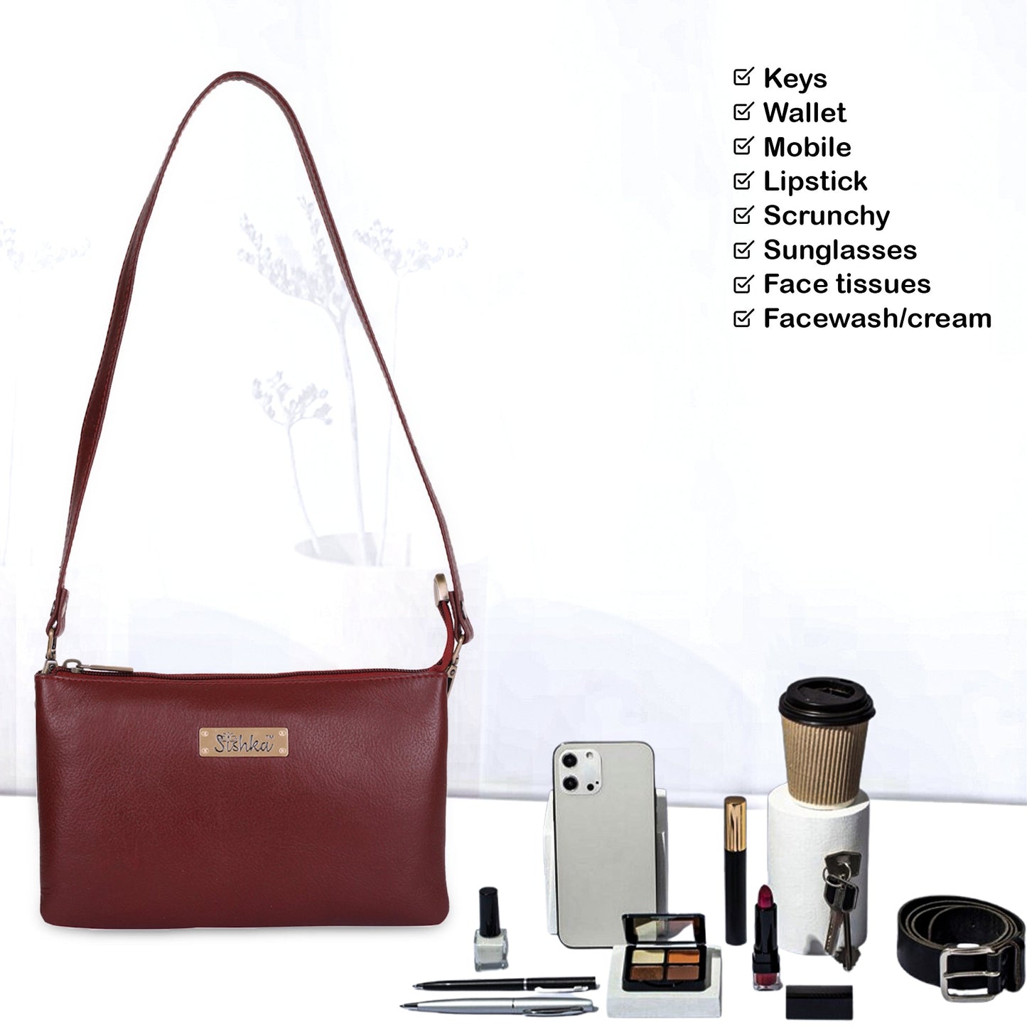 Cherry Red Genuine Leather Crossbody Shoulder Bag Wholesale  for Women – Sleek Crossover Shoulder Purse