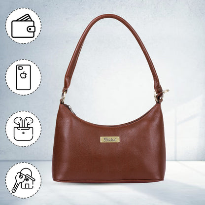 Brown Genuine Leather Hobo Shoulder Handbags Wholesale for Women – Hobo Tote Purse