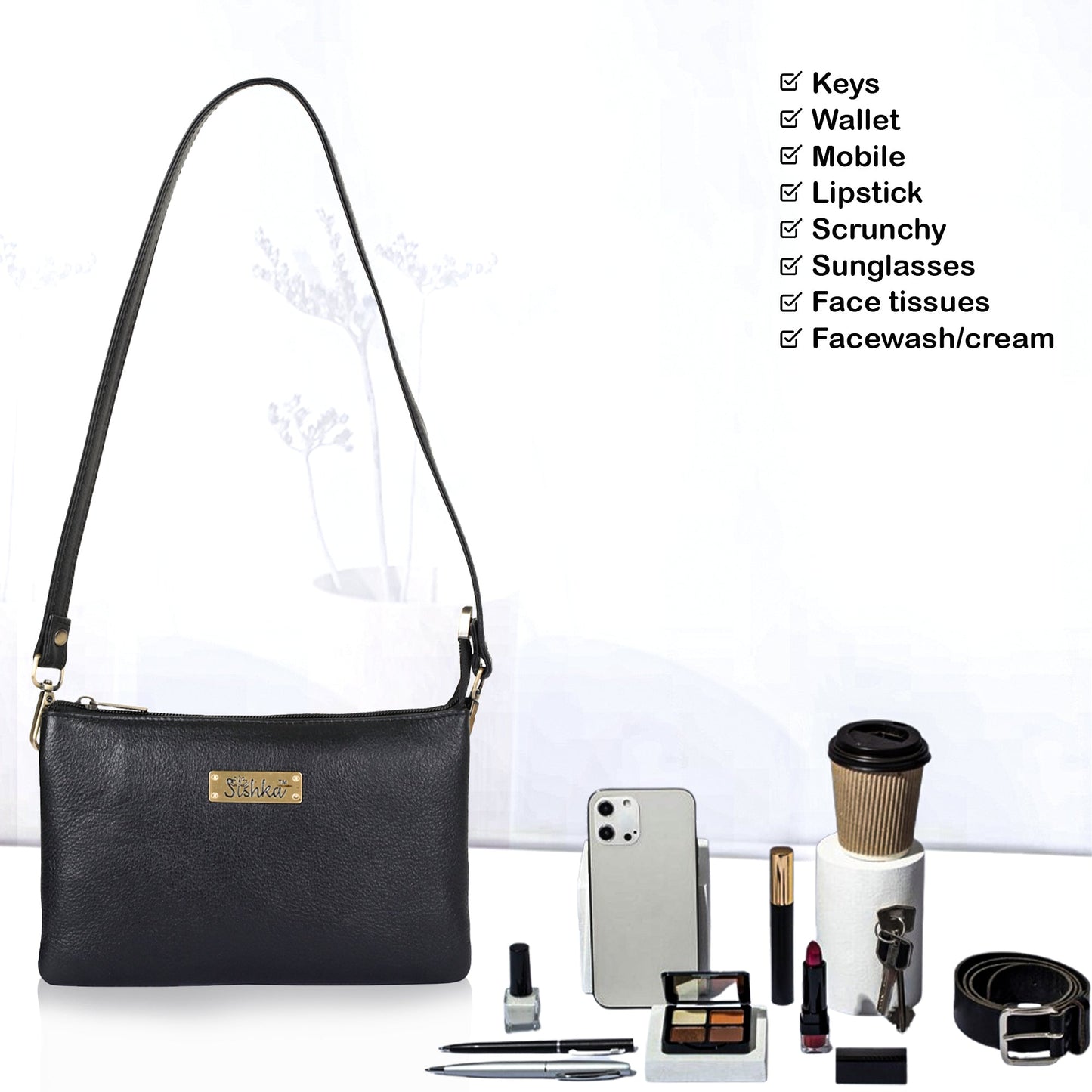 Black Genuine Leather Crossbody Shoulder Bag Wholesale for Women – Sleek Crossover Purse