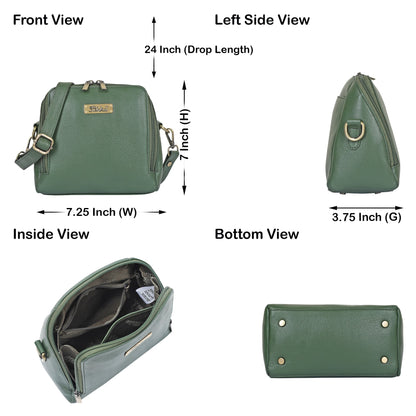 Wholesale Women's Olive Genuine Leather Crossbody Bag Style – Premium Shoulder Bag