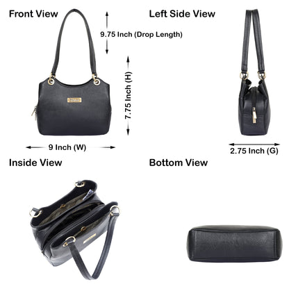 Black Genuine Leather Shoulder Handbag Wholesale for Women – Hobo Tote Purse