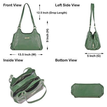 Olive Genuine Leather Satchel Handbag Wholesale for Women – Shoulder Tote Handbag