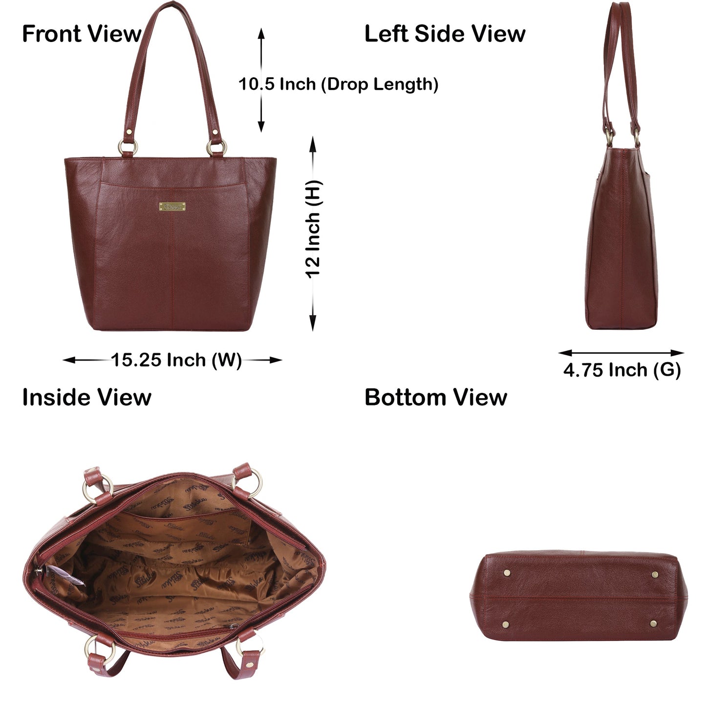 Brown Genuine Leather Tote Shoulder Bag Wholesale for Women | Daily Use