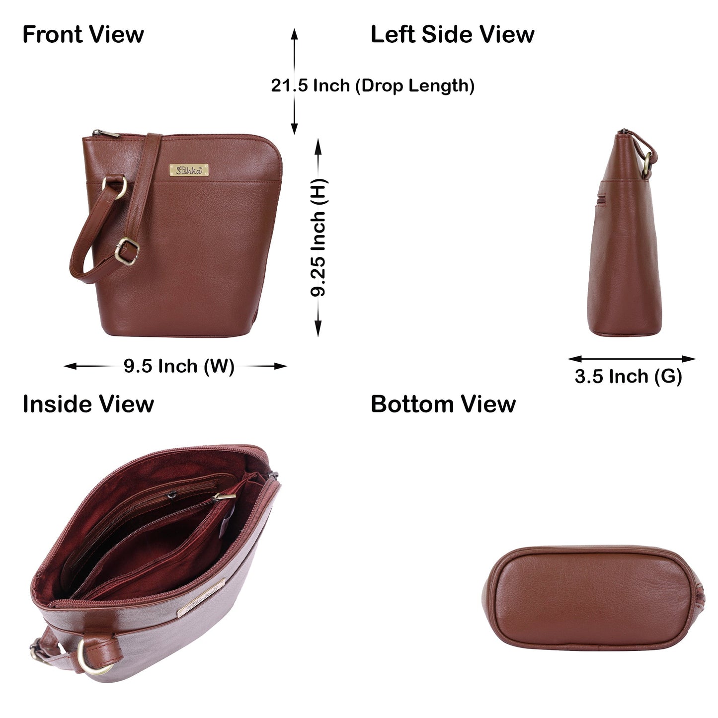 Brown Genuine Leather Shoulder Sling bag Wholesale for Women  – Shoulder Bag