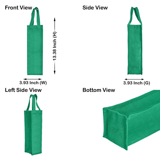 Reusable Jute Wine Gift Bags – Coloured Bottle Bags for Celebrations & Events, Wholesale (Pack of 6)