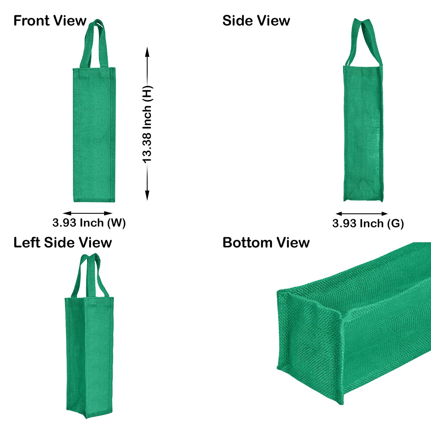 Reusable Jute Wine Gift Bags – Coloured Bottle Bags for Celebrations & Events, Wholesale (Pack of 6)