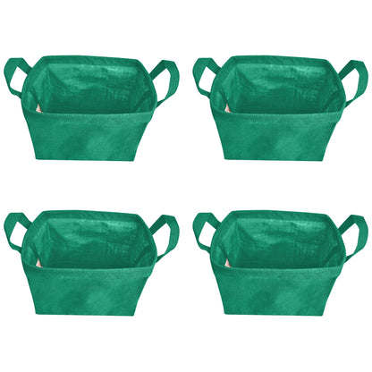 Wholesale Coloured Burlap  Reusable Jute Storage Basket  (Packs of 4)