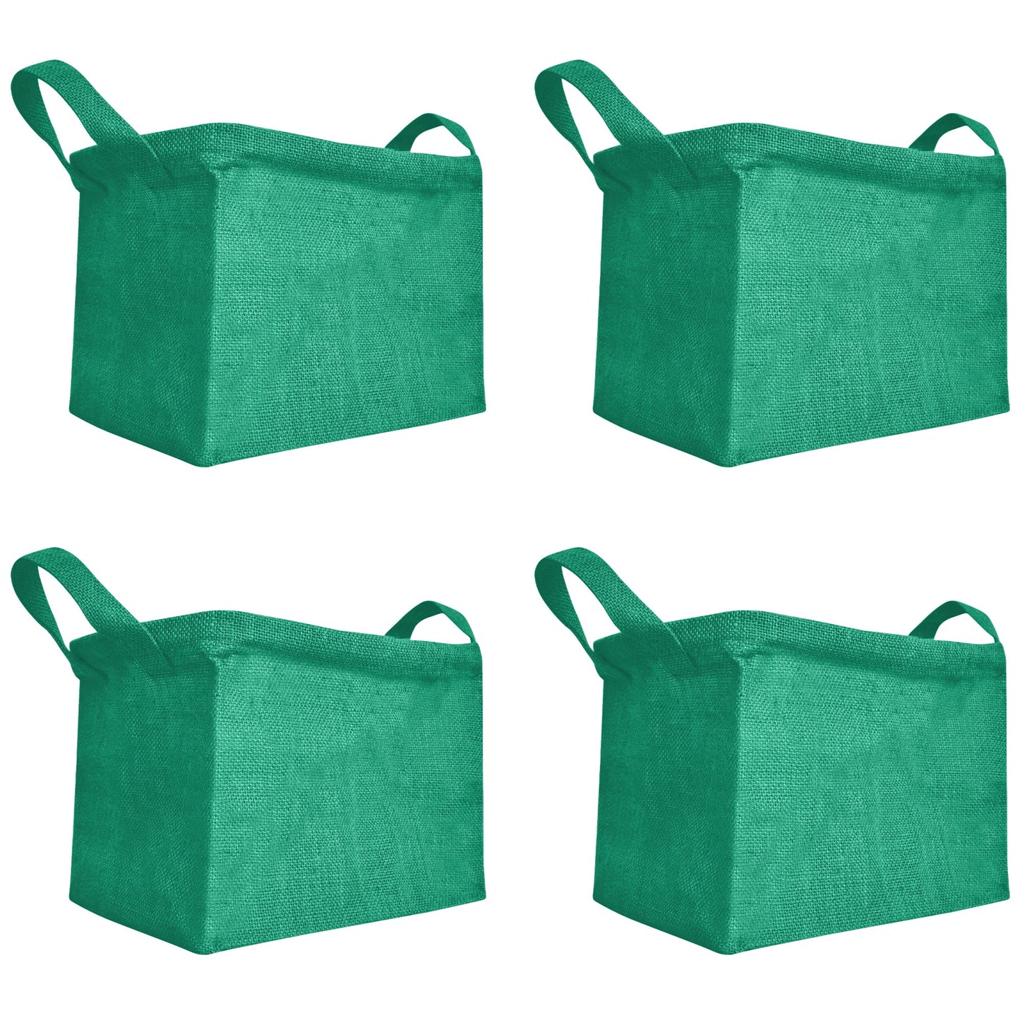 Wholesale Coloured Burlap Ecofriendly Jute Organizer Basket  (Packs of 4)