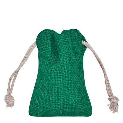 Wholesale Coloured Burlap Drawstring Jute Gift Bags for Party  (8 PCS)