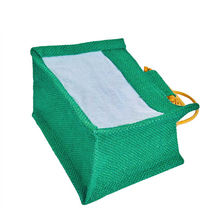 Wholesale Colourful Burlap Jute Gift Bags with Organza for Party Favours & Events (Packs of 7)