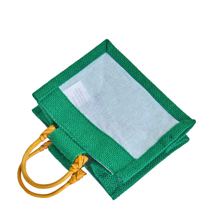 Wholesale Colourful Burlap Jute Gift Bags with Organza for Party Favours & Events (Packs of 7)