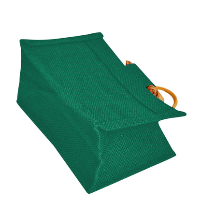 Wholesale Colourful Burlap Jute Gift Bags with Cane Handles (Packs of 7)