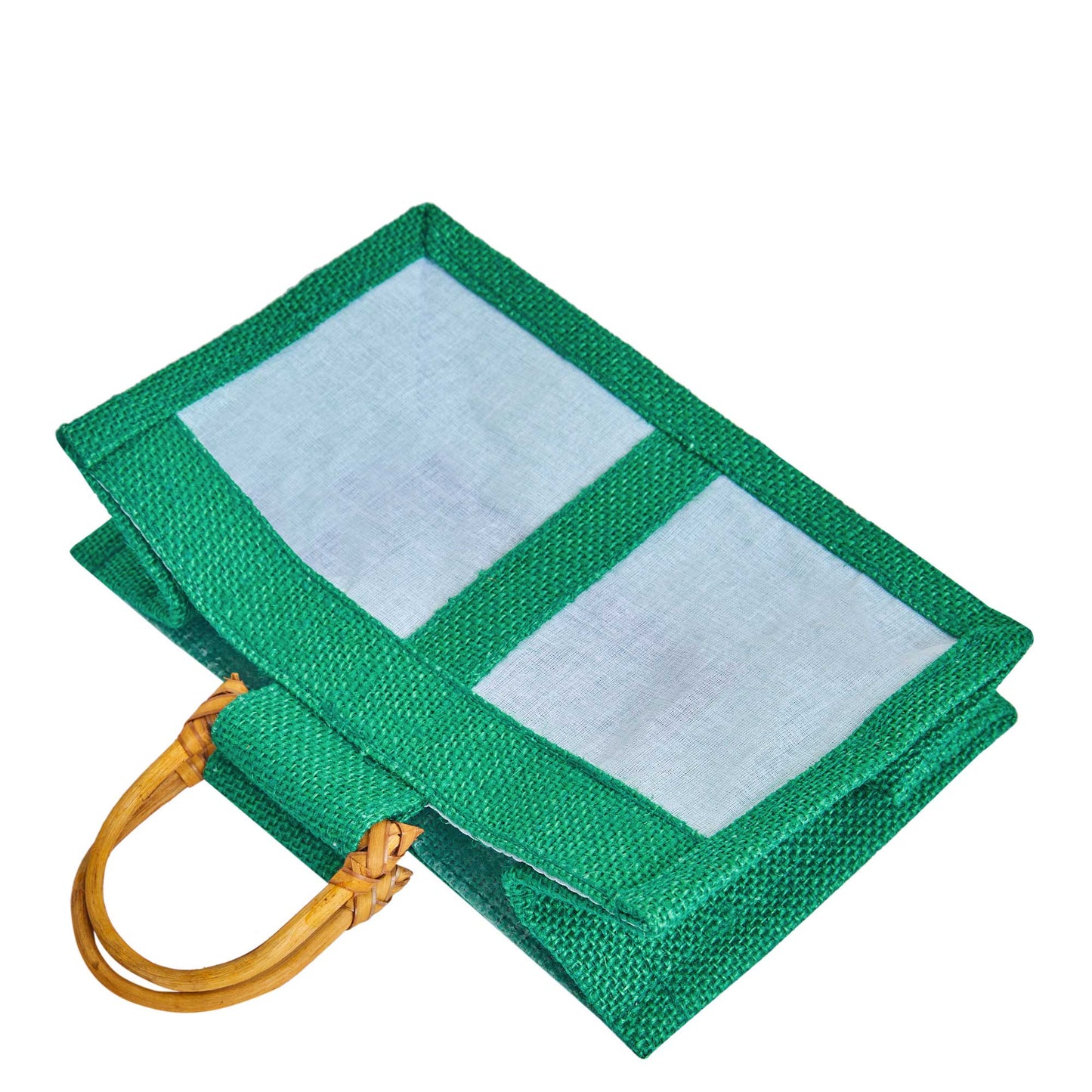 Wholesale Eco-Friendly Coloured Burlap Jute Gift Bags with Organza  (Packs of 7)