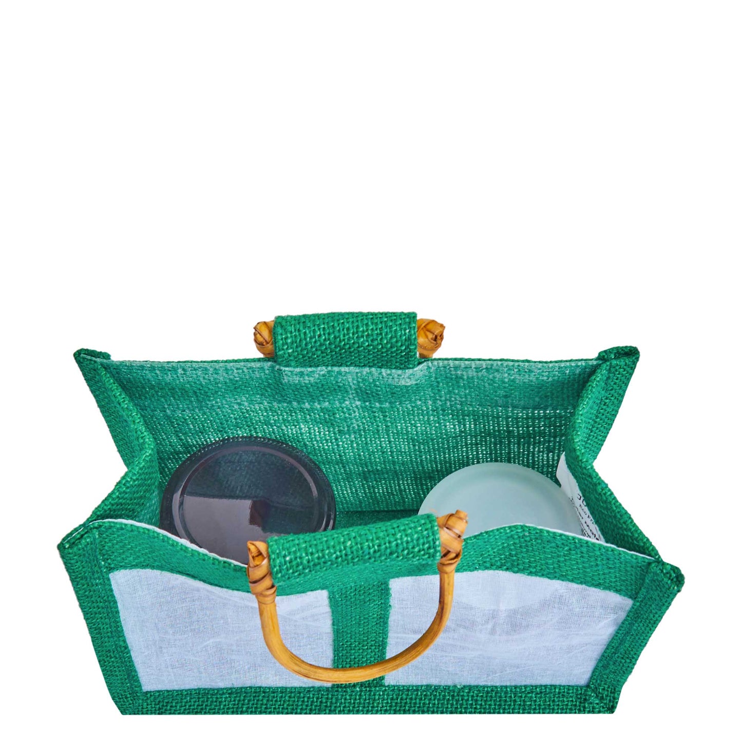 Wholesale Eco-Friendly Coloured Burlap Jute Gift Bags with Organza  (Packs of 7)