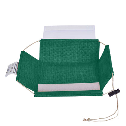 Wholesale Eco-Friendly Coloured Burlap Jute Gift Boxes with PVC Window for Events(Packs of 7)