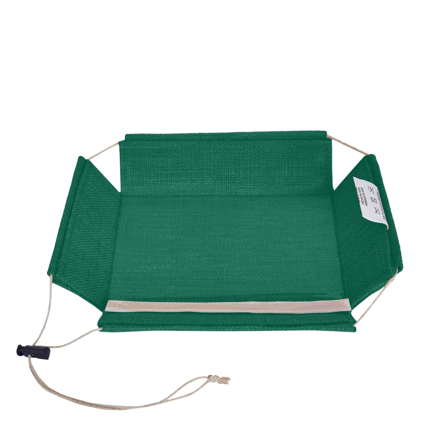 Wholesale Reusable Coloured Burlap Jute Gift Boxes with PVC Window forParty gift (Packs of 7)