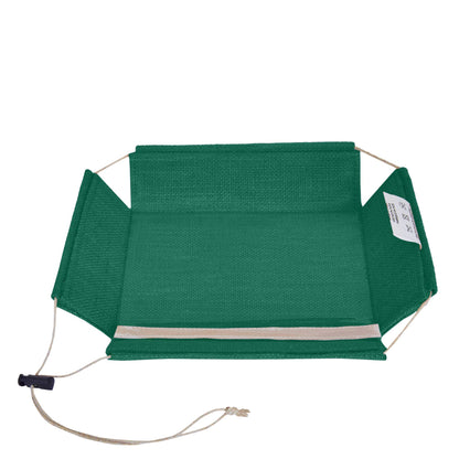 Wholesale Reusable Coloured Burlap Jute Gift Boxes with PVC Window forParty gift (Packs of 7)