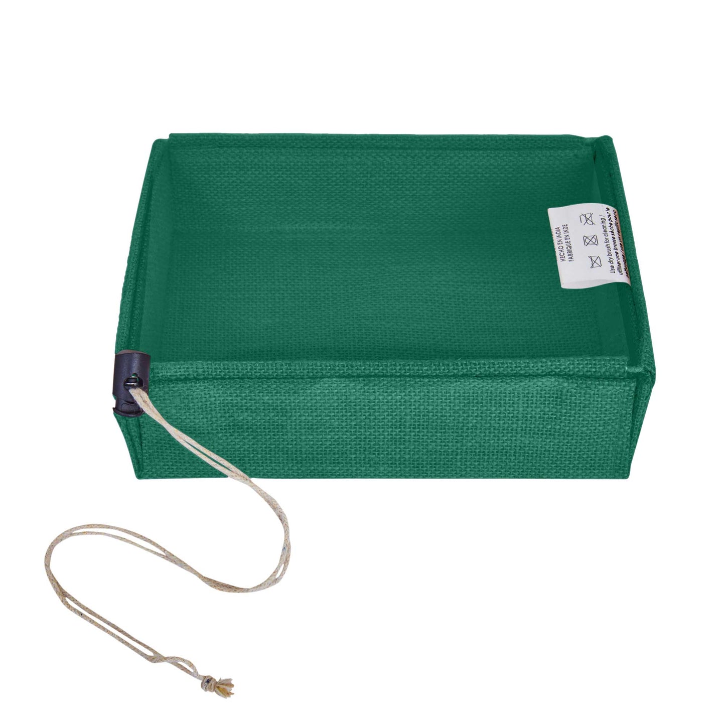 Wholesale Reusable Coloured Burlap Jute Gift Boxes with PVC Window forParty gift (Packs of 7)