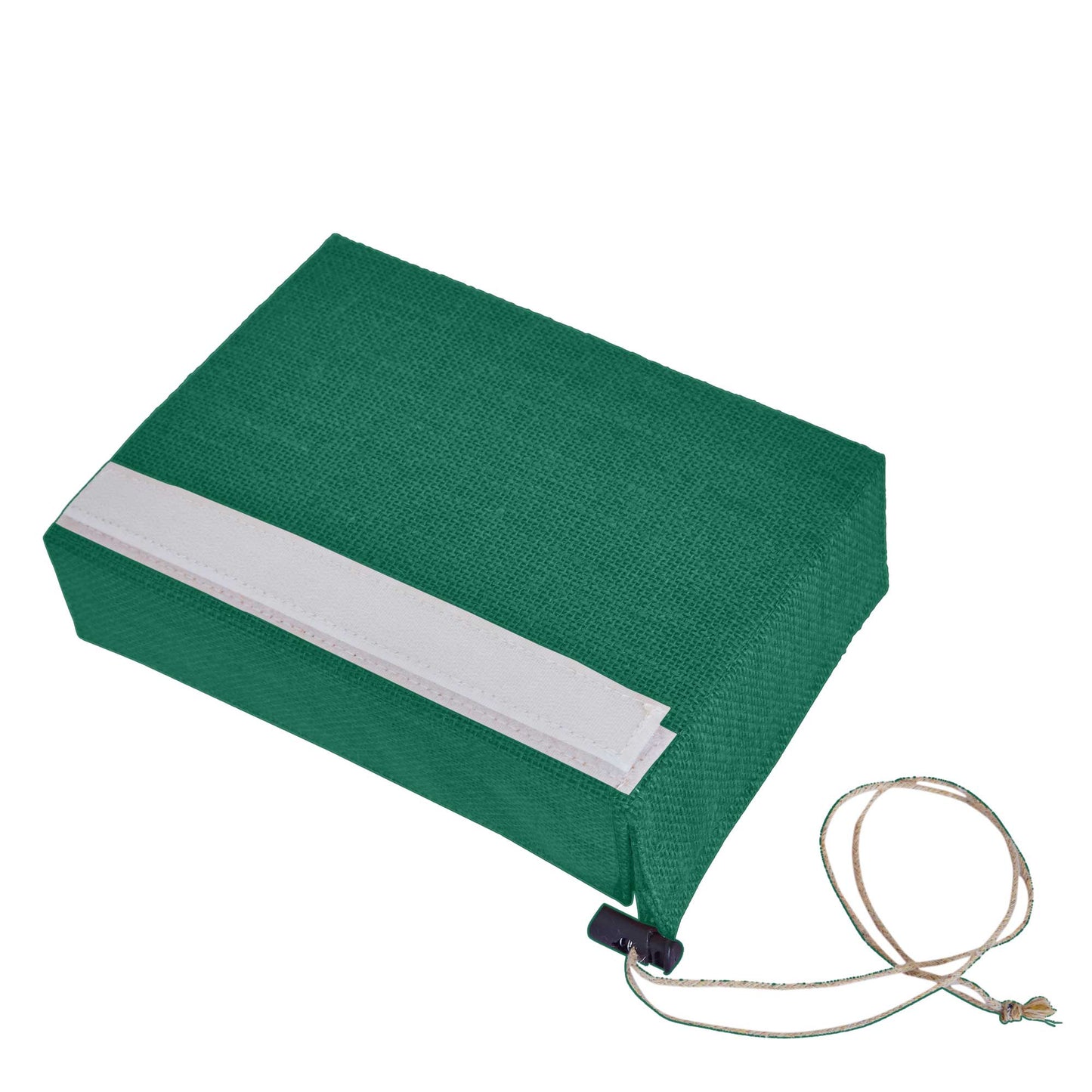 Wholesale Reusable Coloured Burlap Jute Gift Boxes with PVC Window forParty gift (Packs of 7)