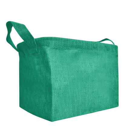 Wholesale Coloured Burlap  Reusable Jute Storage Basket  (Packs of 4)
