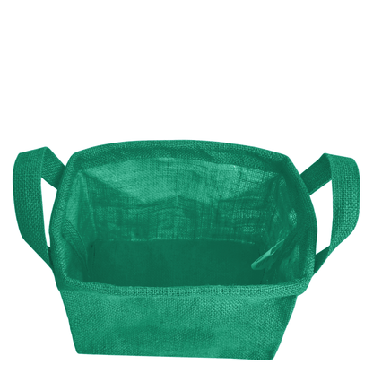 Wholesale Coloured Burlap Reusable Jute Laundry Basket  (Packs of 4)