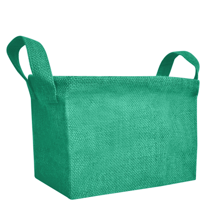 Wholesale Coloured Burlap Reusable Jute Laundry Basket  (Packs of 4)