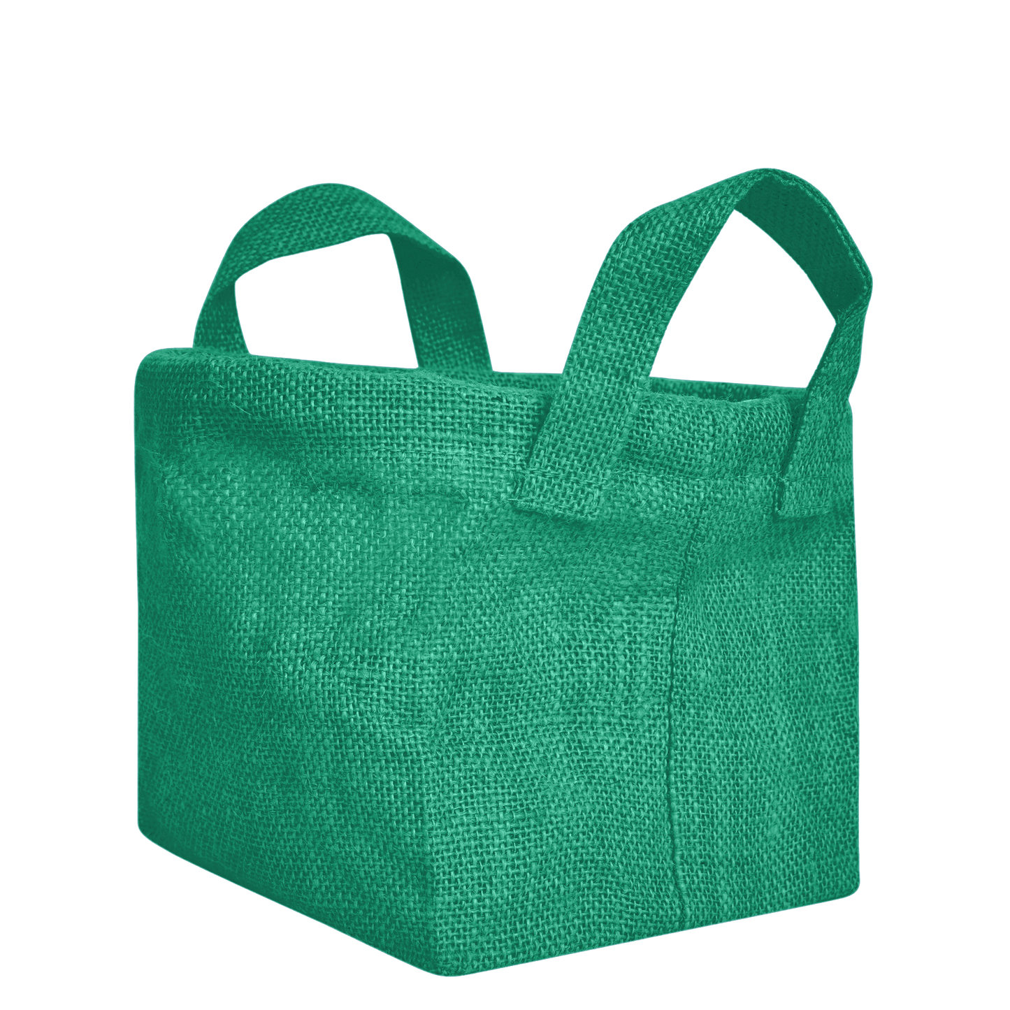 Wholesale Coloured Rectangular Burlap Jute Storage Basket (Packs of 4)