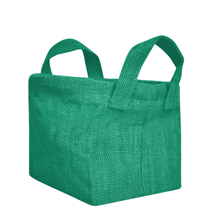 Wholesale Coloured Rectangular Burlap Jute Storage Basket (Packs of 4)