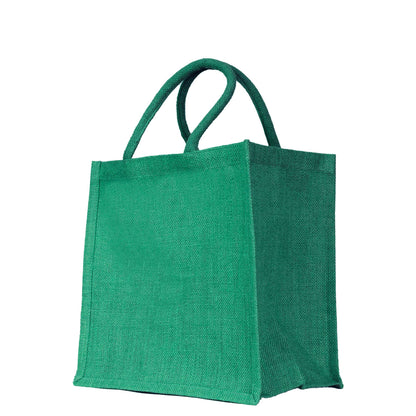 Wholesale Jute Promotional Shopping Bags – Red, Pink, Green & Orange for Gifts, Promotions & More (Packs of 4)