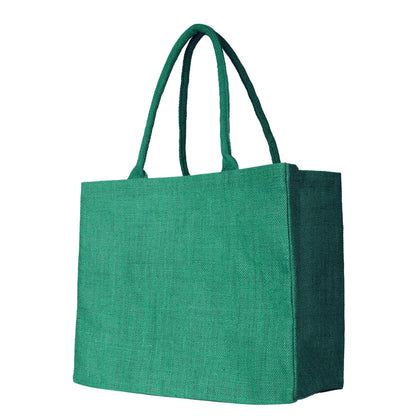 Wholesale Stylish Jute & Burlap Shopping Bags in Red, Pink, Green & Orange – Ideal for Gifting, Weddings & More (Pack of 4)