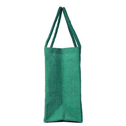 Wholesale Stylish Jute & Burlap Shopping Bags in Red, Pink, Green & Orange – Ideal for Gifting, Weddings & More (Pack of 4)
