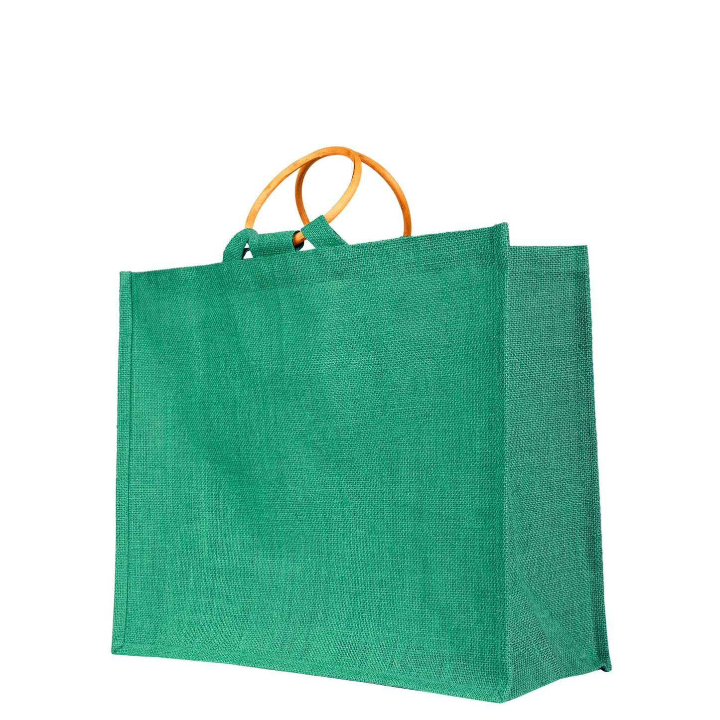 Jute Tote Bags for Wholesale – Reusable Burlap Bags with Cane Handles for Shopping & Beach (Set of 4)