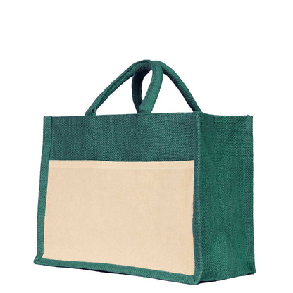 Jute Shopping Bags in Red, Green, Orange & Pink – Wholesale Burlap Totes for Weddings, Holidays & Daily Use (Set of 4)