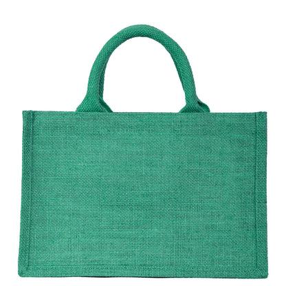 Colorful Wholesale Burlap Shopping Totes for Promotions, Holidays, Weddings, Travel & Everyday Use (Set of 4)