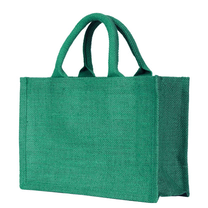 Colorful Wholesale Burlap Shopping Totes for Promotions, Holidays, Weddings, Travel & Everyday Use (Set of 4)
